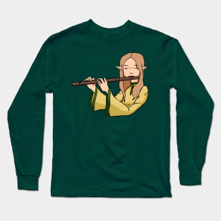 Elf Playing the Flute Long Sleeve T-Shirt